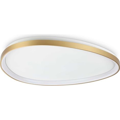 Plafoniera Contemporanea Gemini Metallo Ottone Led Integrato 41W 3000K Ip20 (1/3)