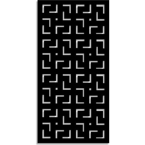 LABYRINTH -M- - Pannello in PVC traforato - Parasole - Misura: 47x94 cm - Colore: nero (1/2)