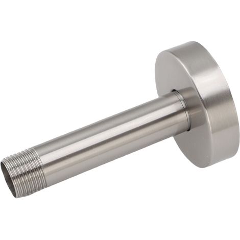 Bras de douche supérieur avec bride 3 pouces G1/2 en acier inoxydable, encastré au plafond, effet pluie, pour salle de bain, finition brossée. (1/5)