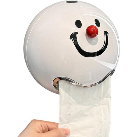 Soporte para papel higiénico con diseño de bola mágica creativa, caja de pañuelos de pared para baño, cocina, sala de estar, 17,2 x 17,2 cm (1/5)