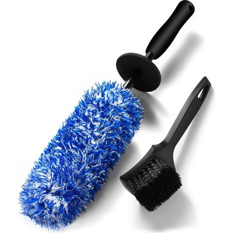 Microfaser Felgenbürste & Reifenbürste Set, kratzfrei, 40cm, für alle Felgen (1/5)