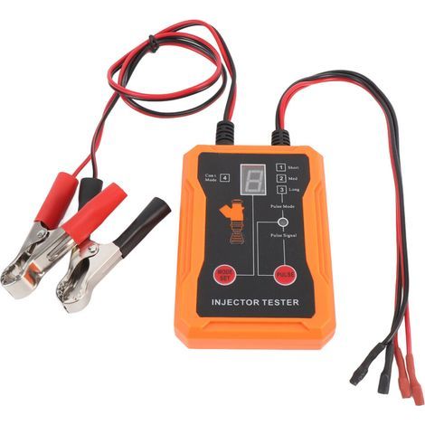 Convient aux testeurs d'injecteurs de carburant automobiles, 12 V, affichage LED à 4 modes, buse de moto, orange. (1/2)