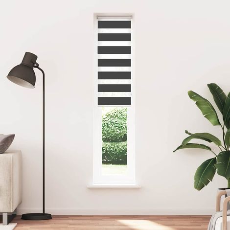 Maison Exclusive - Store zèbre noir 45x230 cm largeur du tissu 40,9 cm polyester