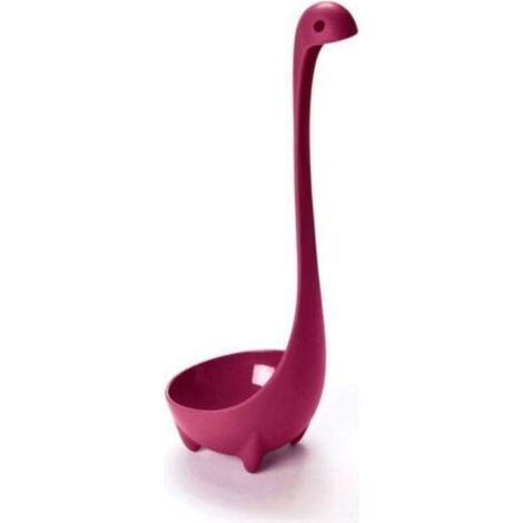 Louche à soupe motif monstre du loch ness – Design ludique avec 4 pieds – Plastique – Compatible lave-vaisselle – 26 cm de hauteur