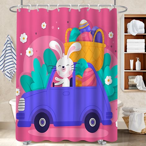 Rideau de bain 180x180 poids aux ourlets polyester pour salle de bain pour un moment de détente absolue (1/5)