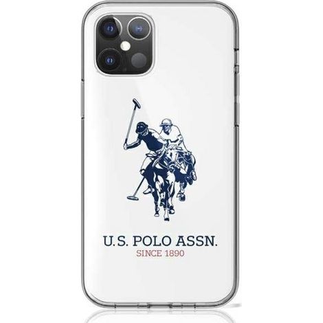 US Polo Assn Big Double Horse Logo - iPhone 12 Mini Hülle (Weiß)