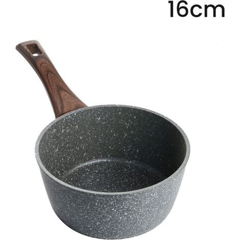 Casserole Avec Poignée De Bois Anti-bâton Panque Résistant Aux Rayures Pour L'induction De ø16 à 20cm     -diamètre 16cm   -