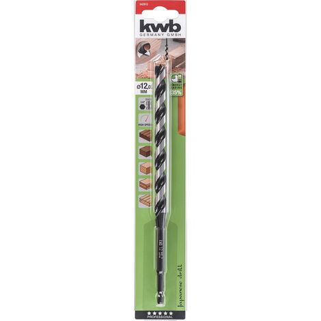 kwb 042912 Punta a torciglione Lewis 1 pezzo 12 mm Lunghezza totale 235 mm 1/4 (6.3 mm) 1 pz. (1/4)