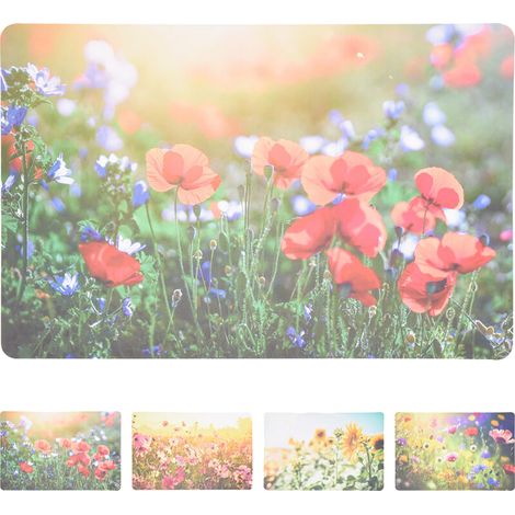 TOVAGLIETTA AMERICANA PER TAVOLI cm. 43 x 28 - 'fiori' fantasie assortite- 12 pezzi - BricoGo