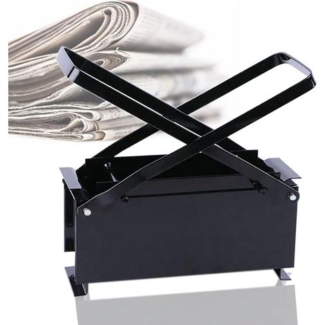 Senderpick – Presse à briquettes de papier recyclé – Machine à agglomérer journaux – Acier lourd – 4 briquettes par heure – 33 x 15 x 13 cm – 2,67 kg (1/5)