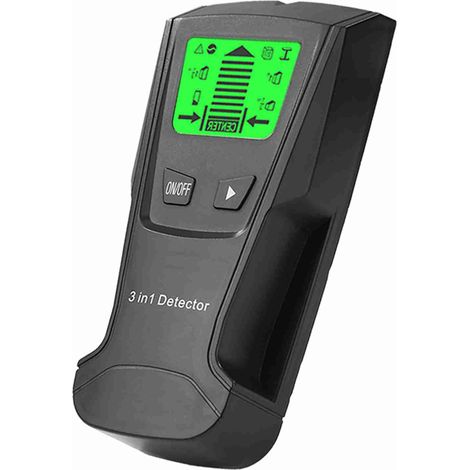 Détecteur de métaux 3 en 1 avec écran LCD, détecteur de câbles sous tension et fonction de correction automatique (1/5)