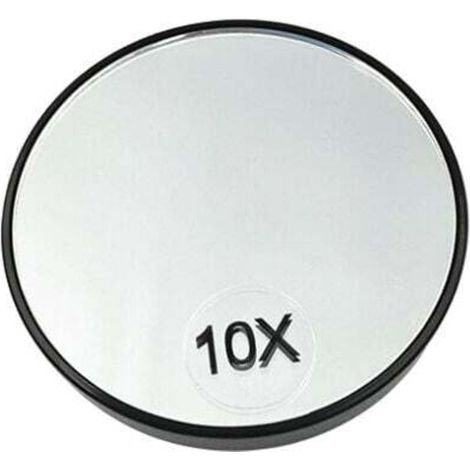 Specchio da trucco ingranditore 10x, specchio ingranditore rotondo con due ventose per rasatura e trucco (1/4)