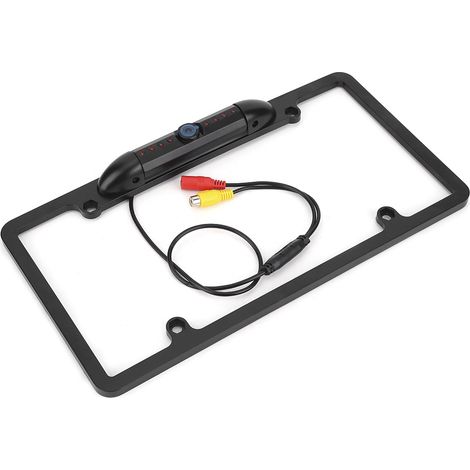 Caméra de recul pour plaque d'immatriculation américaine, angle de vision de 170°, vision nocturne, étanche, 8 LED, assistance au recul (1/5)