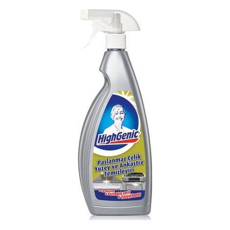 HighGenic - spray detergente per superfici in acciaio inossidabile 750 ml