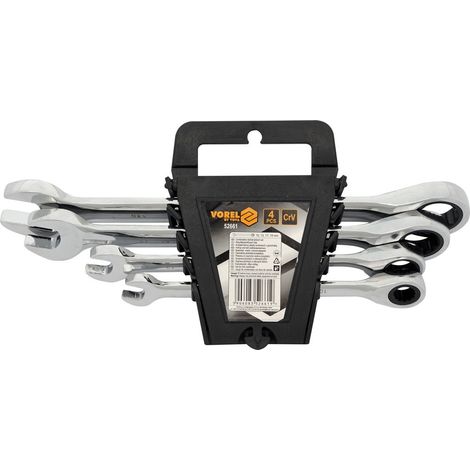 Set di 4 chiavi combinate Vorel con cricchetto, 10-19 mm