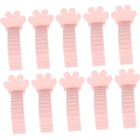 10pièces Poignée De Siège De Toilette Anti-contact -couvercle De Toilette Créatif Forme De Patte De Chat Facile à Ajuster Retirer (1/5)