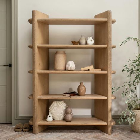 Bibliothèque en bois à bords arrondis ASTER (1/4)