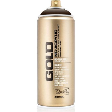 Bombe de peinture - Gold - Acrylique - Shock brown dark - S8020 - 400ml - Montana Cans