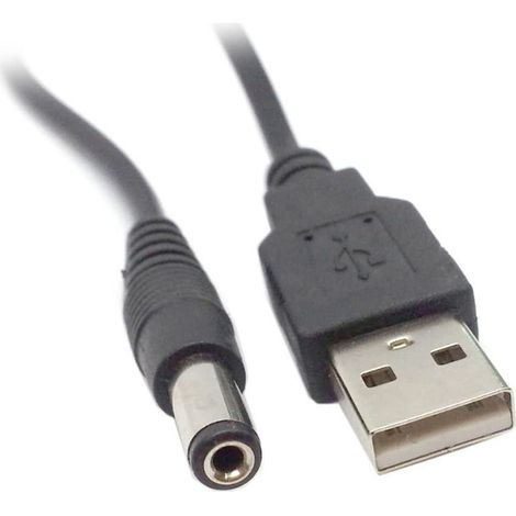 Cavo Di Alimentazione Cavo DI Ricarica USB DC 5,5X2,5mm Lunga 1M (1/3)