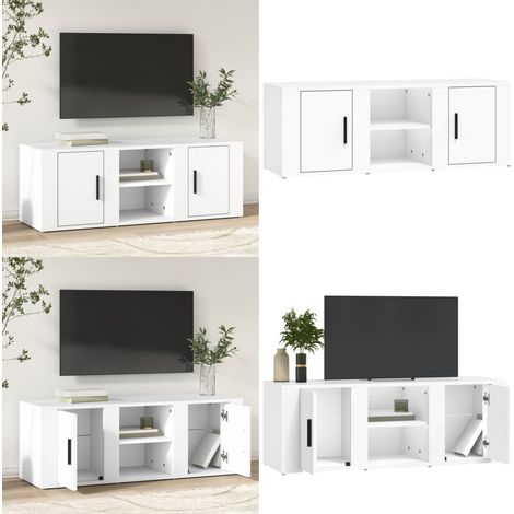 TV-Schrank Weiß 100x31,5x35 cm Holzwerkstoff - TV-Schrank - TV-Schränke - Home & Living (1/5)