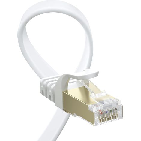 Câble Ethernet Cat 8 5M, Réseau RJ45 Haute Vitesse 40Gbps 2000MHz (1/5)