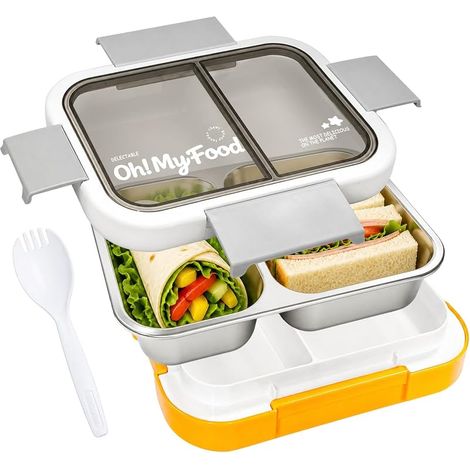 720 ml Lunchbox mit 3 Fächern, auslaufsicher (1/5)