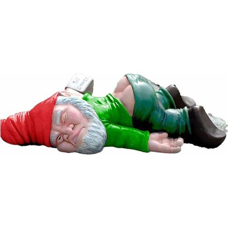 [NEVER USED] Drunk Gnome Garden Gnome Statue Decoration Funny Meaning Gnome Garden Statue Decoration (1/5)