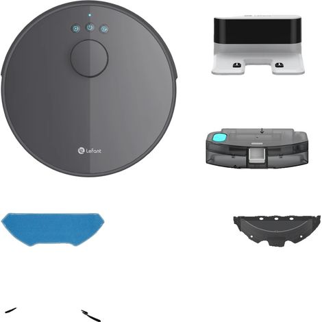 Robot aspirapolvere, navigazione LiDAR, aspirazione 4000 Pa, M1-Grigio, EU-a (1/2)