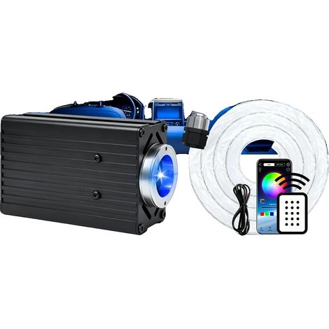 Lumières à fibre optique, fonction scintillante, contrôle APP/télécommande, 500pcsX0.75mmX3m (1/2)