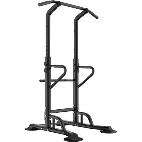 Soges – Tour de musculation multifonction ajustable 190-230 cm – Station de dips et tractions – Cadre en acier robuste avec pieds antidérapants