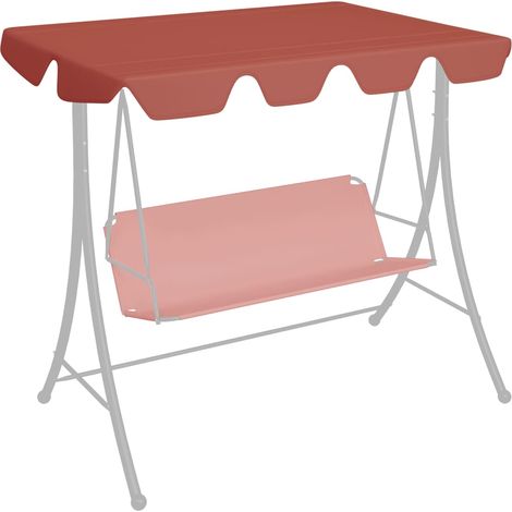 Toit rechange balançoire Rapide à Installer Tonnelle Tente Pavillon - Terre cuite 150/130x70/105 cm BV114092 - BonneVie (1/5)