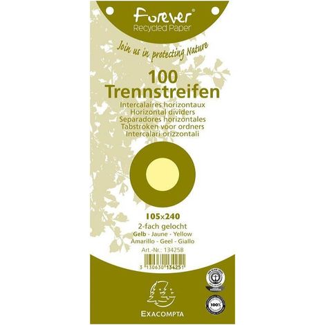 Exacompta 13425B divisore Giallo 100 pz (1/2)