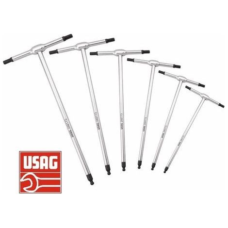 USAG 280 TTS SE6 SERIE CHIAVI CHIAVE A T MASCHIO ESAGONALE TESTA SFERICA A SNODO (1/5)