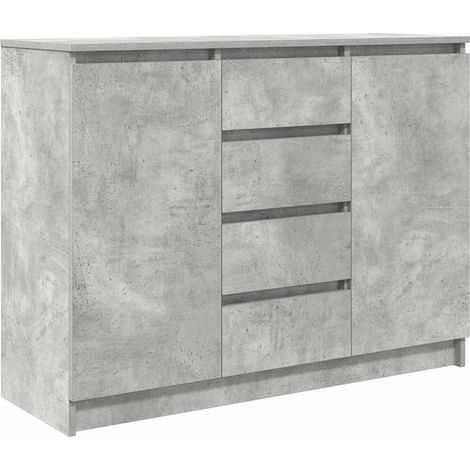 Maison Exclusive - Credenza con Cassetti Grigio Cemento 100,5x35x76 cm Truciolato