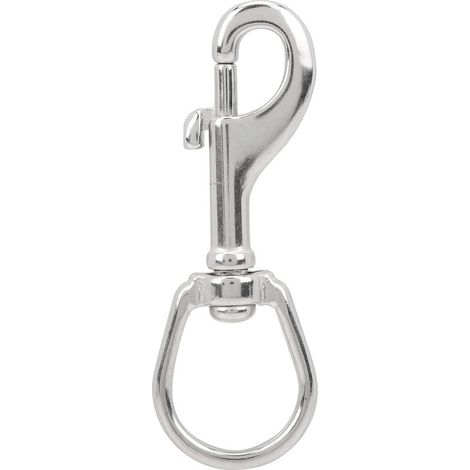Mousqueton rotatif en acier inoxydable 316 à tête unique pour activités de plein air et plongée, 80 mm (1/5)