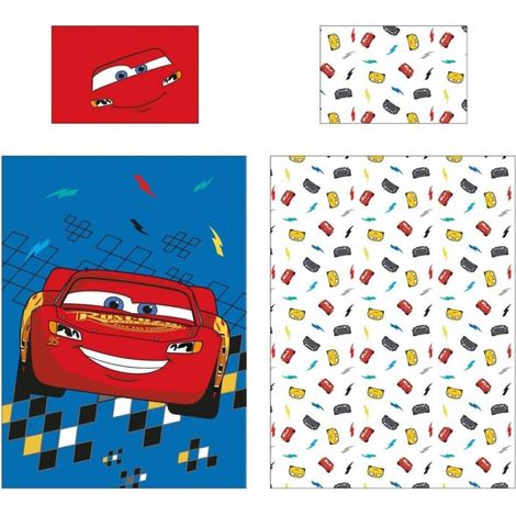 Parure de lit réversible 100X140 cm Cars (1/3)