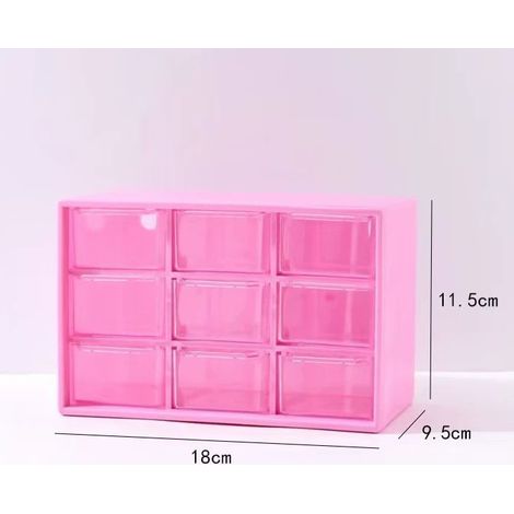 Boîtes de rangement avec mini-tiroirs amovibles pour fournitures et accessoires de bureau. (1/2)