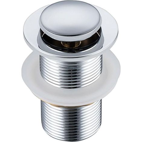 Bonde d'évier avec trop-plein, Bonde universelle avec clapet anti-retour pour lavabo, Bonde d'évier avec trop-plein (sans trou) (1/3)
