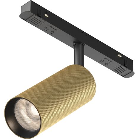 Spot rail magnétique noir-or LED 12W 4000K Maytoni (1/5)
