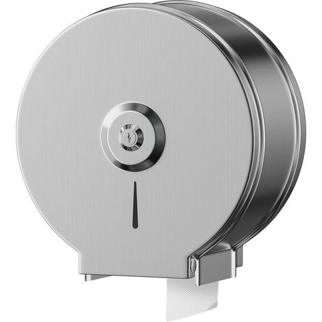 Distributeur de Serviettes en Papier - Distributeur de Serviettes en Acier Inoxydable verrouillable - Porte-Papier Toilette Professionnels - Diamètre 255mm Broche 40mm (1/5)