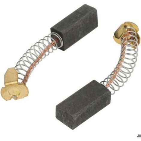 Spazzole di carbone per utensili elettrici - Confezione da 2 - Dimensioni: 6x8x18 mm - Materiale: Grafite (1/3)