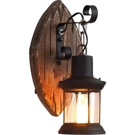 Aplique de pared de estilo vintage, ideal para uso en interiores, JZONFXD3N2LML (1/2)