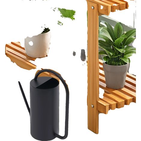 Arrosoir, Long Bec, Design Résistant à la Rouille, noir (1/2)