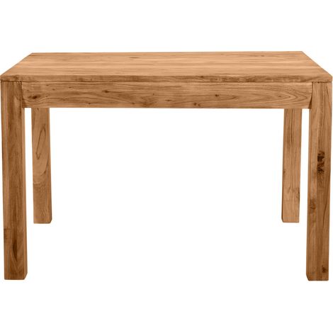 Mesa de comedor extensible en acacia maciza L120-210 cm BALTO (1/4)