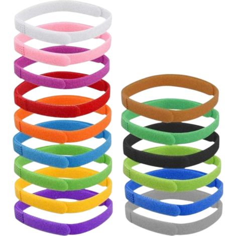 15 colliers identification chiots/chatons, ajustables (L = 35 cm), pour nouveau-nés/animaux