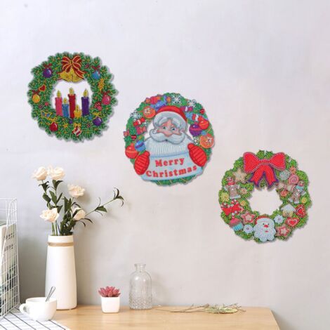 Autres décorations de Noël, couronne du Christ, couronne d'Halloween, guirlande en cristal de diamant à suspendre 5D-B (1/2)
