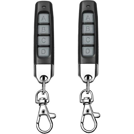 Telecomando wireless universale clonato a 4 tasti da 433 MHz per cancello elettrico, auto, garage, tapparella, porta principale, lucernario ABCD viola-nero nero-grigio (1/2)