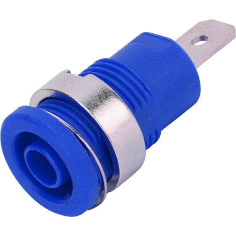 50 Pièces Connecteurs Banane 4mm Haute Qualité pour Câbles de Test Électrique Bleus (1/5)