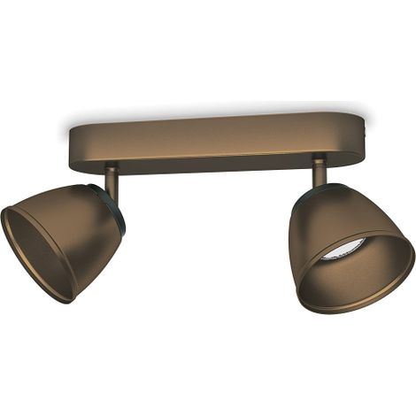 Philips Lighting County Barra 2 Faretti LED, 2 x 4W, Bronzo [Classe di efficienza energetica A] (1/5)