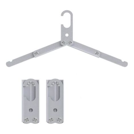 BUNTHAUS Argent Cintres de Voyage Pliables en Aluminium 3 Pièces Léger & Résistant avec Boîte Cadeau Parfait pour Croisière/Camping (1/5)